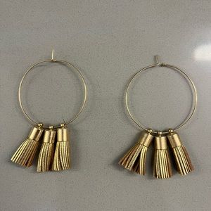 Summer steinfeld gold tassel earrings